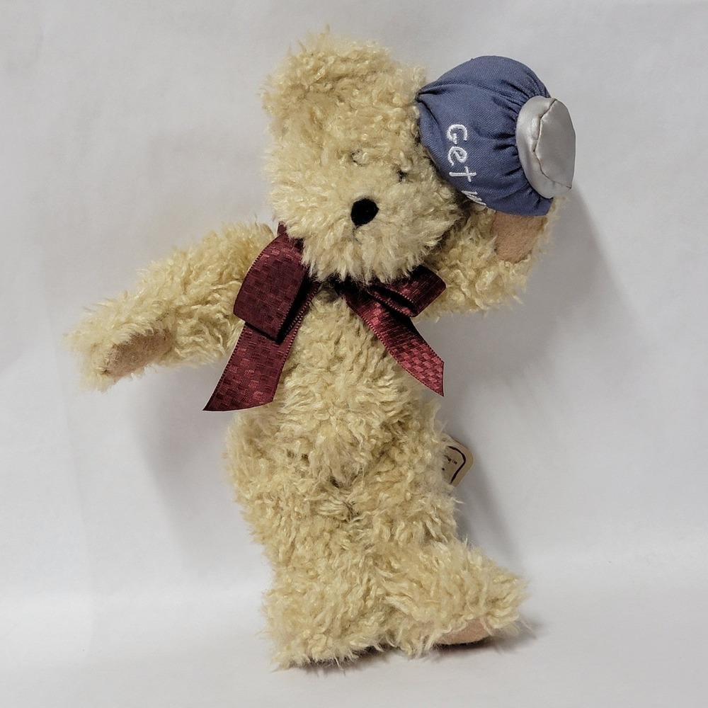 Boyds The Head Bean Collection Get Well Teddy Bear Plush Stuffed Animal